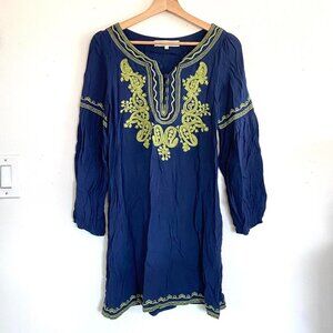 G-MAAZ BLUE BOHO BOHEMIAN DRESS FLOWY LONG SLEEVE SIZE SMALL